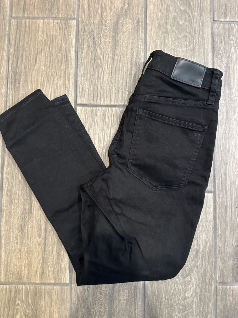 Madewell Womens Skinny Jeans in Black. Curvy, High Rise Size 27P